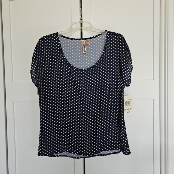 Eyeshadow Tops - NWT: Eyeshadow silky polka dot top size M